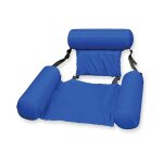 Hamac de piscine bleu fauteuil inclinable flottant chaise gonflable de piscine hamac d'eau flottant pliable ...