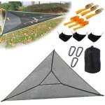 Hamac triangulaire de camping pour l'ext�rieur, hamac d'arbre portable avec 3 sangles d'arrimage � cliquet ...