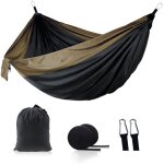 Hamac ultra lger pour extrieur - avec cordes de suspension et mousquetons en acier - charge maximale ...