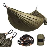 Hamac ultra - lger de voyage camping 300 kg capacit de charge, (270 x 140 cm) nylon  parachute 2 x ...