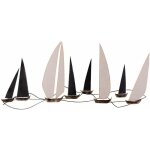 Hanah home - dcoration murale en mtal voiliers 117 x 52 cm