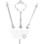 Handle de support de g�teau � plusieurs niveaux �l�gants - alloy de zinc argent�, conception de la couronne ...