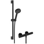 Hansgrohe activera select s - set de douche avec thermostat, 2 jets, ecosmart, noir mat 28876670