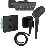 Colonne douche thermostatique hansgrohe ecostat square douche de tte vernis flexible isiflex douchette ...