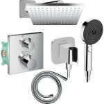 Hansgrohe - colonne douche thermostatique ecostat square douche de t�te vernis shape flexible designflex ...