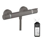 Hansgrohe - mitigeur douche thermostatique ecostat comfort noir chrom� bross� + nettoyant briochin