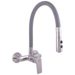 Hansgrohe mitigeur �vier rav slez�k colorado avec bras silicone 100 mm gris / chrome co102. 0 / 12