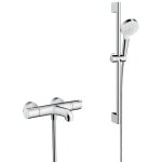 Hansgrohe pack ecostat 1001 cl mitigeur thermostatique bain / douche + set de douche crometta vario (13201000 ...