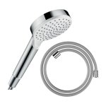 Hansgrohe - pommeau de douche crometta + flexible designflex 160 cm chromé Hansgrohe - pommeau de douche crometta + flexible designflex 160 cm chromé