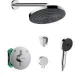 Sanitino - set de douche avec mitigeur et corps encastr� hansgrohe accessoires kielle, chrome sani21hhk000 ...