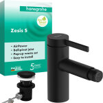 Hansgrohe - zesis s - mitigeur de bidet avec bonde, noir mat 74201670