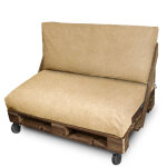 Coussin palette en simili cuir d'extrieur patagonia beige set: sige 120x80x20 + dossier 120x45x25 patagonia ...