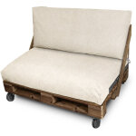 Happers - coussin palette en simili cuir d'ext�rieur patagonia perle si�ge 80x80x20 patagonia perle