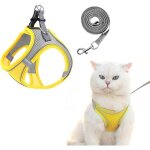 Harnais pour chat respirant, laisse souple, bandes r�fl�chissantes r�glables, gilet, harnais adapt� aux ...