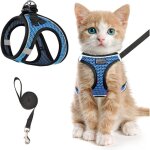 Harnais pour chat et loisirs pour la promenade, anti - fugue, harnais - gilet r�glable pour chaton, harnais ...