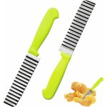 2pcs couteau de coupe de frites, ustensile de cuisine raineur en acier inoxydable raineur dentel - fei ...