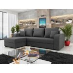 Bestmobilier - harvey - canap d'angle rversible - 4 places - convertible avec coffre - en tissu