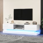 Hauss spole - meuble tv led avec rangement ouvert, capacité de 60 pouces, 2 tiroirs, meuble télé pour ... Hauss spole - meuble tv led avec rangement ouvert, capacité de 60 pouces, 2 tiroirs, meuble télé pour ...