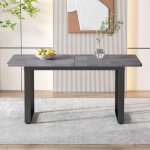 Hauss spole - table basse 140x70x75cm, table à manger rectangulaire, fer décontracté, gris Hauss spole - table basse 140x70x75cm, table à manger rectangulaire, fer décontracté, gris
