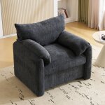 Hauss spole - canap� 1 place, fauteuil relax, tissu chenille, convient pour salon et chambre, 96�82�84cm, ...
