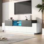 Hauss spole - meuble tv180�40�45cm, 2 tiroirs, meuble tele bas de salon chambre, pour �cran 80 pouces, ...