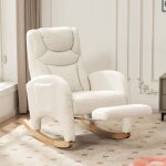Hauss spole - rocking chair, fauteuil  bascule, fauteuil relax rembourr avec repose - pieds, chaise ...