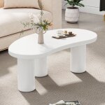 Hauss spole - table basse blanc, table d'appoint de salon chambre, pieds avec patins antidérapants, charge ... Hauss spole - table basse blanc, table d'appoint de salon chambre, pieds avec patins antidérapants, charge ...