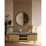 Uniqka - opra - meuble tv rtro en teck massif recycl 160 cm