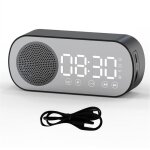 Haut - parleur bluetooth sans radio - rveil double alarme prise en charge de la carte tf numrique pour ...