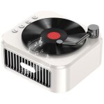 Haut - parleur platine vinyle r�tro avec son 360� am�lior�, puce bluetooth 5. 3, autonomie 10h + , 3 ...