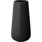 Hauteur 20 cm vase conique en c�ramique noir pour pampas, moderne haut vase decoratif pour centre de ...