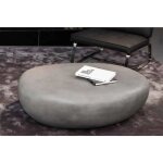 Elementi - hawaii table basse en bton style pierre rsistant durable 121. 3 x 90. 4 x 35. 6 cm
