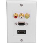 Hdmi avec prise 3rca composite combo plaque murale home tv prise av audio vid�o plaque murale face cover ...