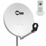 Hdsat - pack parabole satellite acier 60cm + lnb single hd 4k Hdsat - pack parabole satellite acier 60cm + lnb single hd 4k