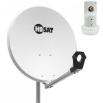 Hdsat - pack parabole satellite aluminium 60cm + lnb single hd Hdsat - pack parabole satellite aluminium 60cm + lnb single hd