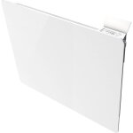 Heallux - radiateur lectrique  inertie sche 1500 w cristaal verre blanc
