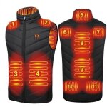 Heated vests - heated body warmer for women / men heated gilet, 3 temperature levels electric heating ...