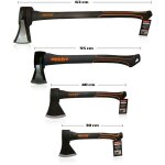 Hecht jardin set avec 4 haches merlin a fendre hachette 30 - 40 - 55 - 63 cm longue nr. 8