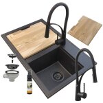 Granitan - hector granite vier siphon robinet noir