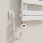 Heilmetz �l�ment chauffant wifi avec thermostat intelligent, 600w blanc, �l�ment chauffant pour s�che ...