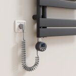 Heilmetz �l�ment chauffant wifi avec thermostat intelligent, 900w anthracite, �l�ment chauffant pour ...