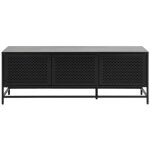 Hellin - buffet bas scandinave en métal noir 3 portes l160 - harlow Hellin - buffet bas scandinave en métal noir 3 portes l160 - harlow