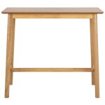 Table de bar en bois naturel 4 places l120 - izia