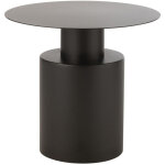 Hellin - table basse ronde 55x55x51 cm en m�tal noir - metti