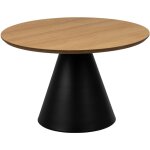 Hellin - table basse ronde 65x65x43 cm dcor chne et noir - seaford