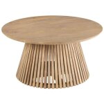 Hellin - table basse ronde en bois de manguier - valerie