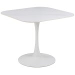 Hellin - table  manger carre en cramique et pied tulipe en mtal l90 - marsa
