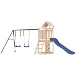 Aire de jeux d'extérieur balançoires toboggan portiques robuste jeux jardin 505 x 186 x 214 cm bois de ... Aire de jeux d'extérieur balançoires toboggan portiques robuste jeux jardin 505 x 186 x 214 cm bois de ...