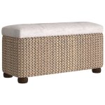 Helloshop26 - banc banquette de rangement avec coussin gris 69 cm quenouille Helloshop26 - banc banquette de rangement avec coussin gris 69 cm quenouille