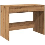 Helloshop26 - bureau table poste de travail meuble d'ordinateur informatique tude chne artisanal 101 ...